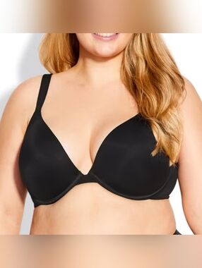 44DD Avenue Body Basic Plunge Underwire Black Bra